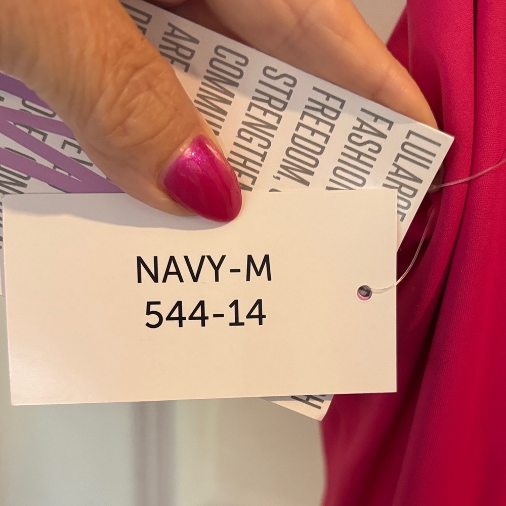 Pink scuba dress with built in padding- Medium “Navy” style - Picture 3 of 3
